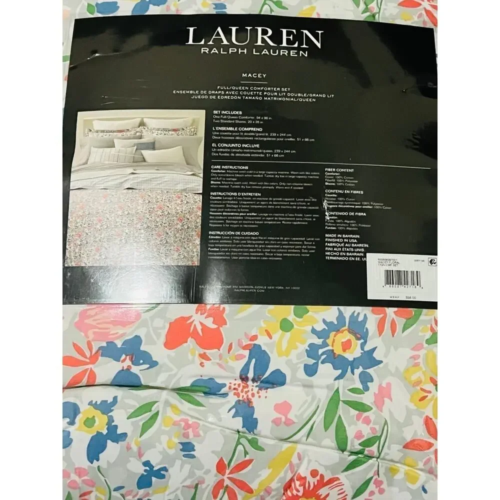 New❤️Lauren Ralph Lauren Full/Queen Cotton Comforter Set